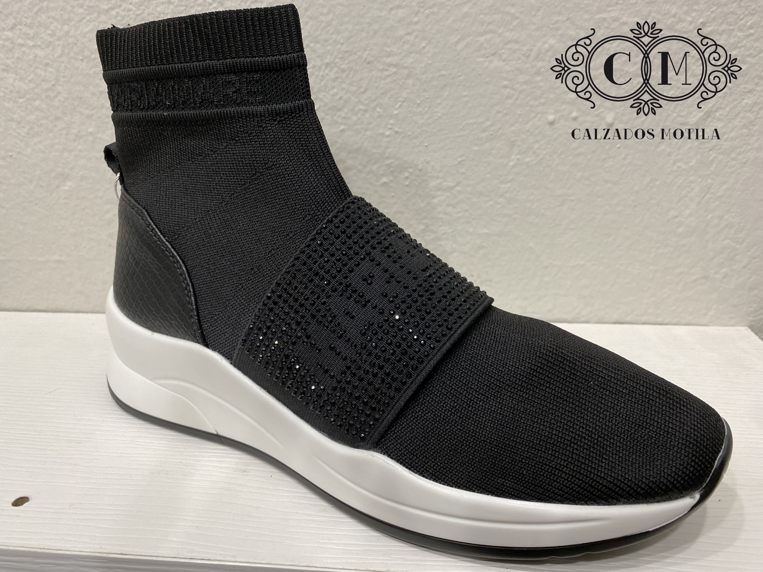 63069 MARIA MARE - BOTIN LICRA NEGRO CUÑA GOMA - Calzados Motila, Tienda  online de calzados y complementos